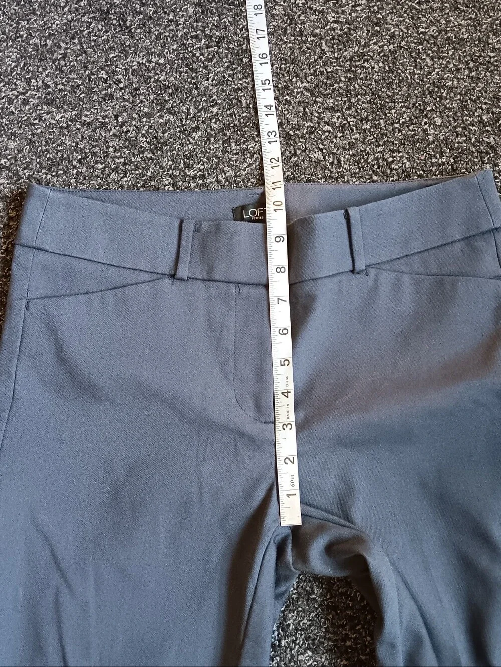 LOFT Petites Womens 8P Marisa Ankle Pants In Gray, Casual Capri Capris